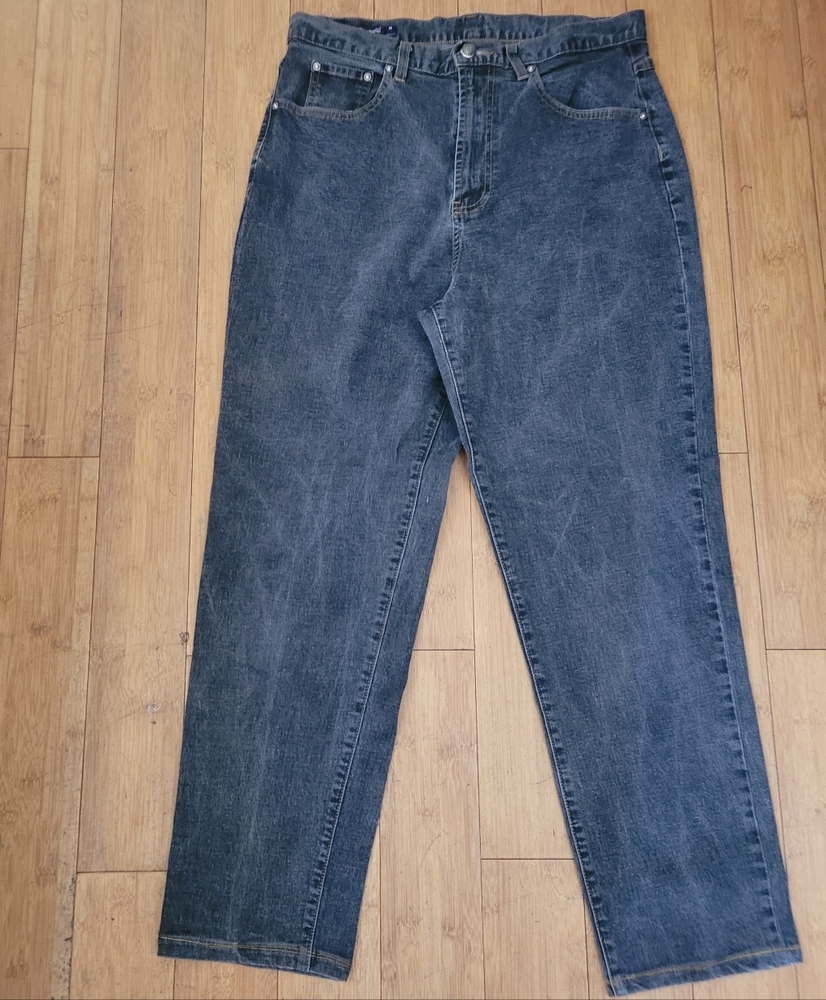 EUC Vintage F. by falconnable 90s black acid wash high waisted jeans size 16